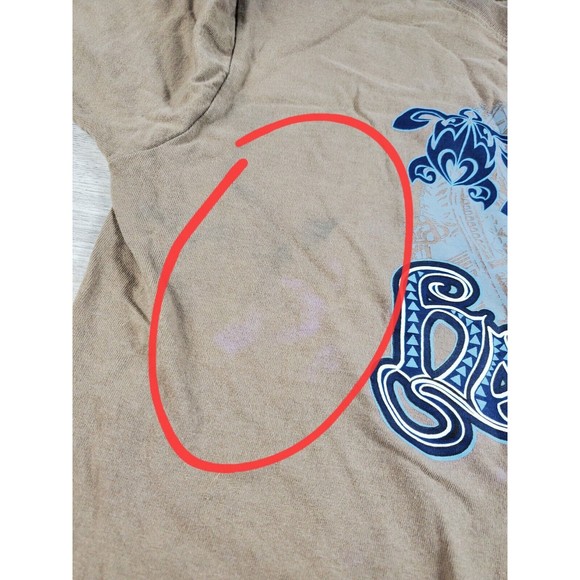 Mens Shirt Anvil Sea Turtle Maui Hawaii Brown Taupe Tribal Hawaiian Size M *Read - Picture 8 of 8